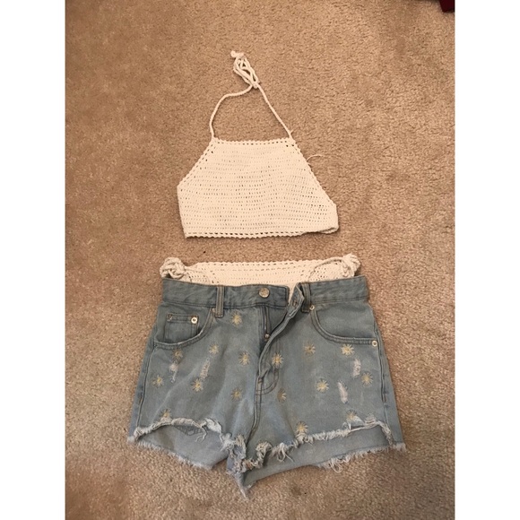 Crochet Triangle Tie Side Bikini Swimsuit - Picture 6 of 6